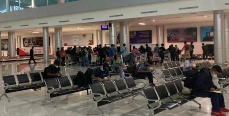 FOTO : OLIVIA/MATAKALTENG - Suasana ruang tunggu penumpang di Bandara Tjilik Riwut Kota Palangka Raya