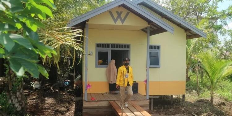 FOTO: IST/MATA KALTENG: Penampakan rumah masyarakat Desa Pematang Limau, Kecamatan Seruyan Hilir yang telah dilakukan rehab oleh salah satu PBS perkebunan di wilayah setempat.