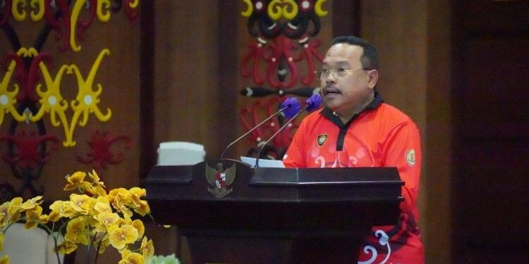 FOTO: OLIVIA/MATAKALTENG - Sekretaris Daerah Nuryakin membuka kegiatan Focus Group Discussion Pengendalian Inflasi Kalimantan Tengah.