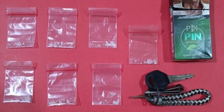 FOTO: RIZAL/MATAKALTENG - Barang bukti sabu, pada saat diamankan polisi. 