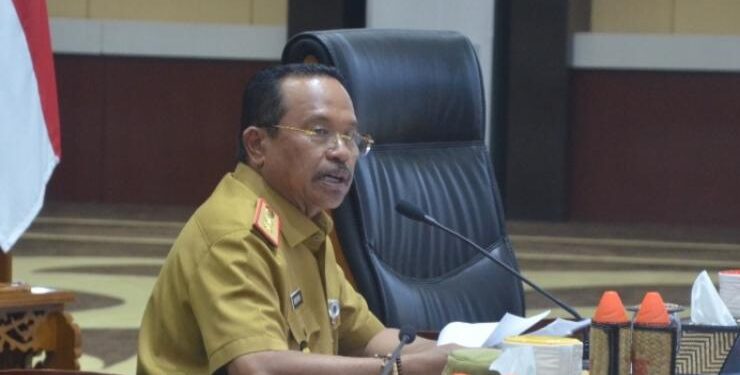 FOTO : IST ADPIM/MATAKALTENG - Sekretaris Daerah Kalteng Nuryakin mengikuti Rapat Koordinasi Pencabutan Pemberlakuan Pembatasan Kegiatan Masyarakat (PPKM).