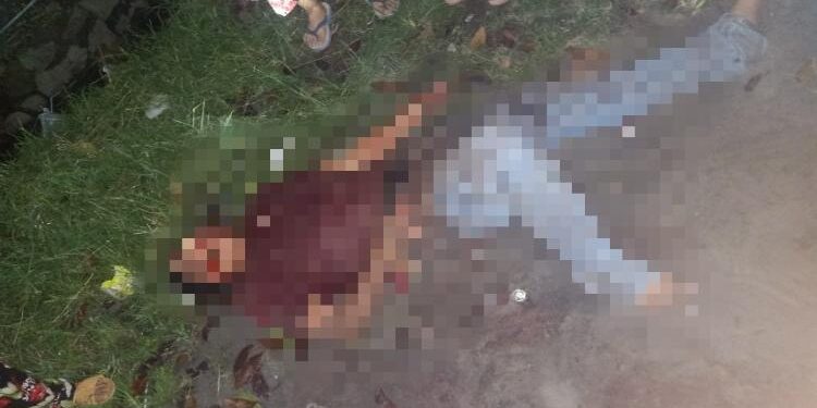 FOTO: IST/MATAKALTENG - Korban pada saat ditemukan di pinggir Jalan Seth Adji Kota Palangka Raya.
