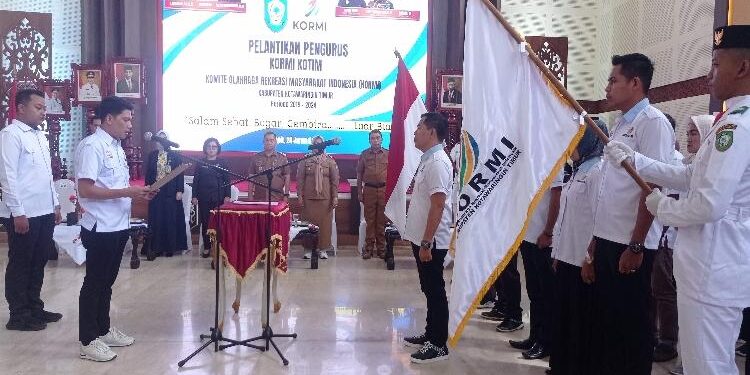 FOTO : DEVIANA/MATAKALTENG - Pelantikan KORMI Kotim di Rujab Bupati Kotim, Selasa 24 Januari 2024.