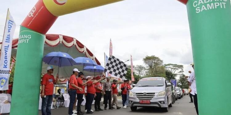 FOTO : HUMAS/MATA KALTENG - Kegiatan time rally Bupati Kotim belum lama ini di Kota Sampit.