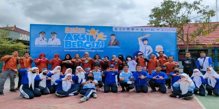 FOTO : DOKUMENTASI MATA KALTENG - Aksi Hari Gizi Nasional di Kota Sampit.