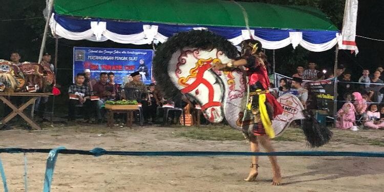 FOTO: DIAN TARESA/MATA KALTENG - Pagelaran seni budaya warga teratai dalam rangka HUT Kotim ke 70, Sabtu 7 Januari 2023 malam.