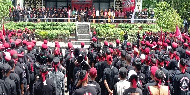 FOTO : DEVIANA/MATAKALTENG - Batamad se Kalteng peringati peristiwa berdarah 2001 di Sampit, Selasa 21 Februari 2023.