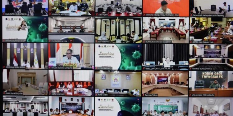 FOTO : IST MMC/MATAKALTENG - Acara Launching Pemberian Penghargaan Pengendalian Pandemi COVID-19 (PPKM Award).