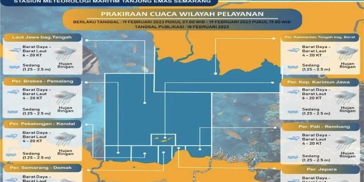 FOTO: BMKG/MATA KALTENG - Prakiraan cuaca sejumlah wilayah di Indonesia.