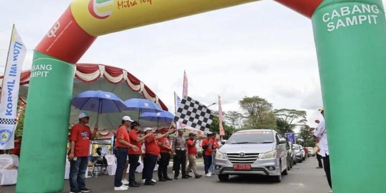 FOTO : DOKUMENTASI/MATA KALTENG - Kegiatan Time Rally di Kota Sampit.