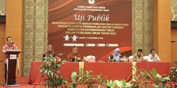 FOTO : DOKUMENTASI/MATAKALTENG - Uji publik rancangan penataan dapil dan alokasi kursi Pemilu legislatif 2024 di Kotim.