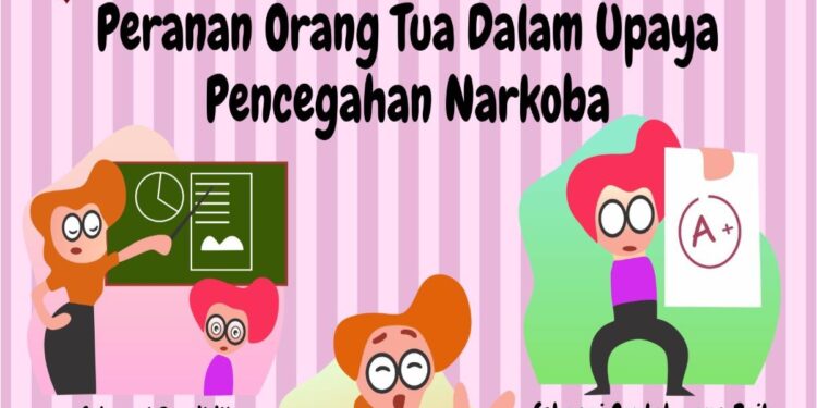 FOTO : SATRES NARKOBA POLRES GUMAS/MATA KALTENG - Pamflet yang dibagikan Satres Narkoba Polres Gumas dalam memerangi narkoba, dengan melibatkan orang tua.