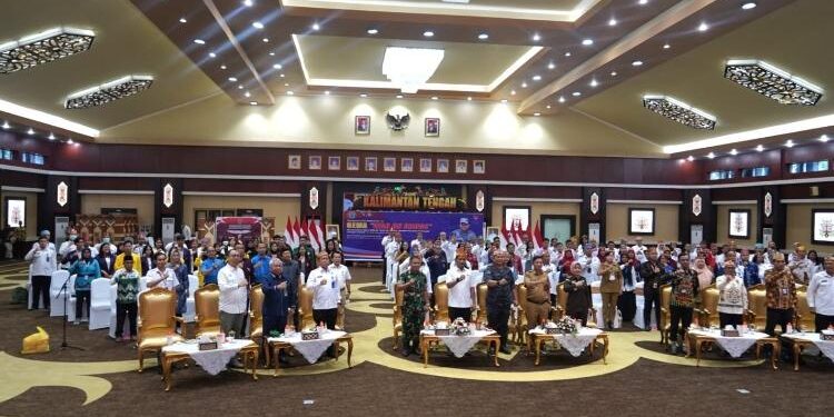 FOTO : ADPIM/MATAKALTENG - Acara Gema War on Drugs yang dilaksanakan serentak di Nusa Dua Convention Center Bali dan diikuti oleh Pemprov Kalteng.