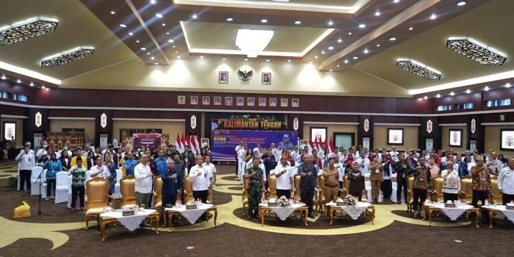 FOTO : ADPIM/MATAKALTENG - Acara Gema War on Drugs yang dilaksanakan serentak di Nusa Dua Convention Center Bali dan diikuti oleh Pemprov Kalteng.