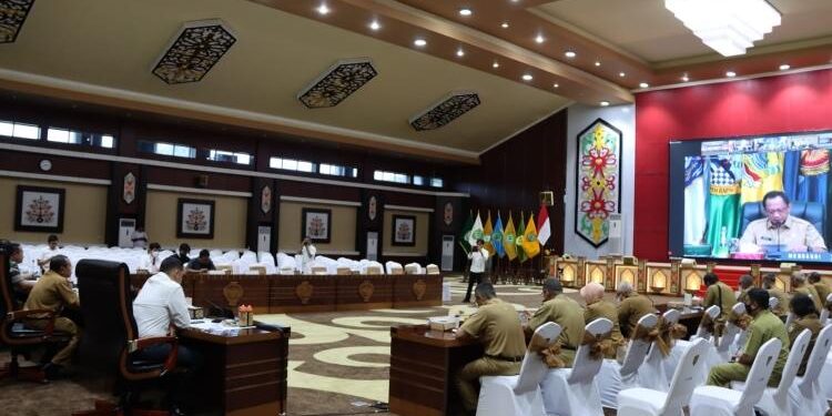 FOTO : VI/MATAKALTENG - Rapat Koordinasi (Rakor) Pengendalian Inflasi Tahun 2023 bersama Menteri Dalam Negeri RI Tito Karnavian.