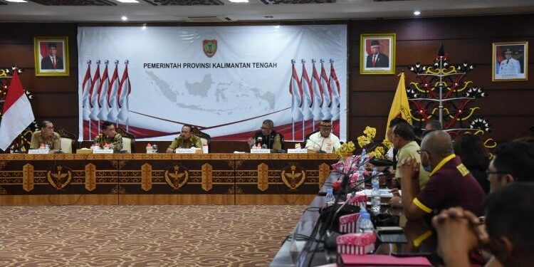 FOTO: OLIVIA/MATAKALTENG - Rapat Koordinasi Persiapan Pekan Olahraga Provinsi (PORPROV) XII Kalteng tahun 2023.