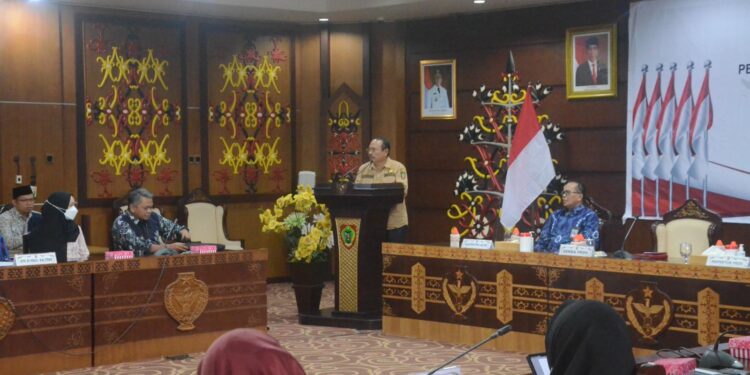 FOTO: OLIVIA/MATAKALTENG - Entry Meeting Pemeriksaan Badan Pemeriksaan Keuangan Republik Indonesia (BPK RI) atas Laporan Keuangan Pemerintahan Daerah (LKPD) Pemprov Kalteng Tahun Anggaran (TA) 2022.