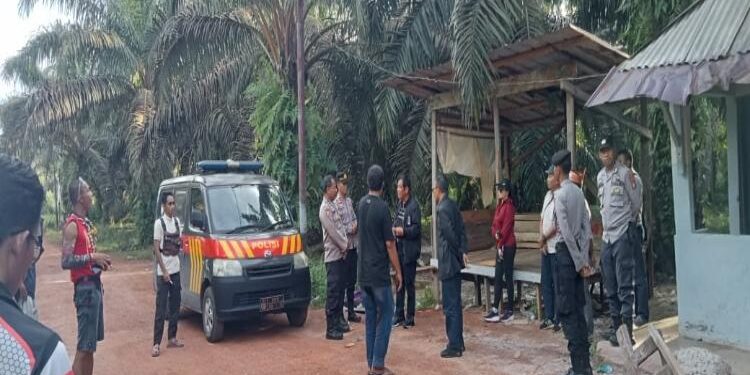 FOTO: ISTIMEWA/MATAKALTENG - Jajaran Kuasa Hukum Alpin Lawrence, Irjen Pol (Purn) Ricky Herbet P Sitohang, pada saat melakukan pemantauan langsung di kebun Desa Pelantaran.