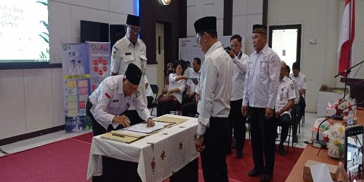 FOTO : DEVIANA/MATAKALTENG - Sertijab Kepala Diskominfo Kotim, Rabu 1 Maret 2023.