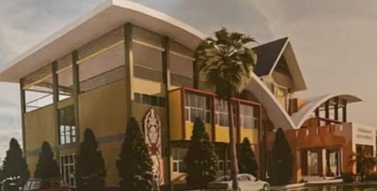 FOTO : ISTIMEWA/MATA KALTENG - Gambar bangunan gedung layanan perpustakaan daerah yang akan dibangun pada tahun 2023 ini.