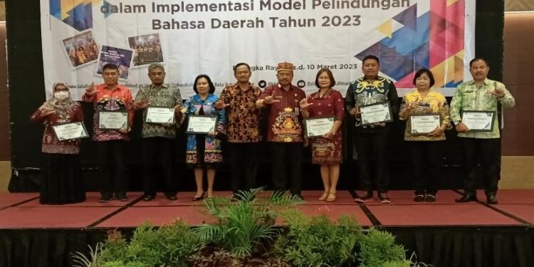 FOTO: DISDIK/MATA KALTENG - Rakor implementasi model perlindungan bahasa daerah yang diikuti Disdik Kotim.