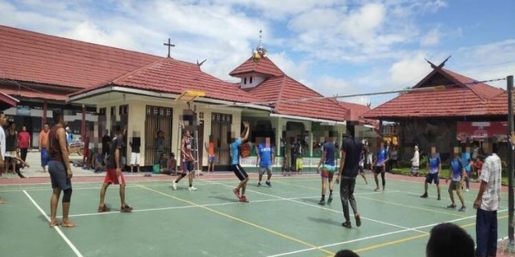 FOTO : IST/MATA KALTENG - Lomba olahraga di Lapas Sampit.