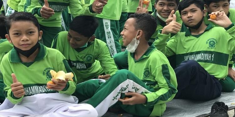 FOTO : DIAN TARESA/MATAKALTENG - Sejumlah pelajar di Kotim.