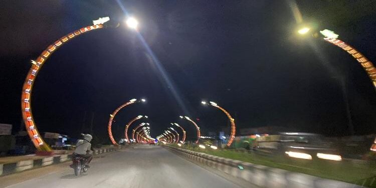 FOTO: DEVIANA/ MATAKALTENG - Kondisi terkini lampu Terowongan Nur Mentaya Sampit.