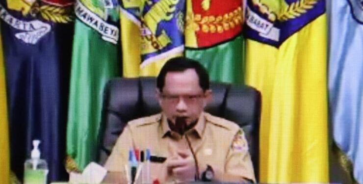FOTO : IST/MATAKALTENG - Rapat Koordinasi Pengendalian Inflasi bersama Mendagri Tito Karnavian secara virtual