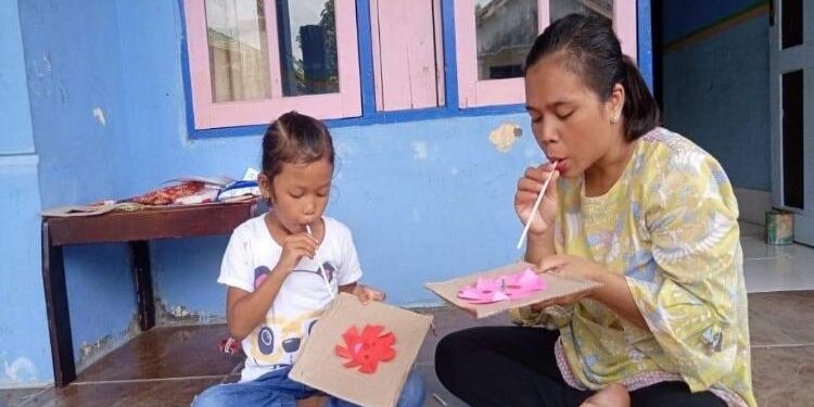 FOTO : DOKUMENTASI/MATAKALTENG - Kegiatan bermain sambil belajar.