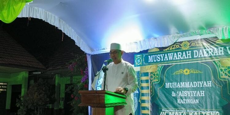 FOTO: ANR/MATAKALTENG - Wakil Bupati Katingan Sunardi N.T Litang saat menghadiri pembukaan Musda Ke-5 Muhammadiyah dan Aisyiyah Katingan. 