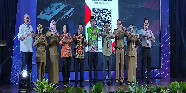 FOTO: VI/MATAKALTENG - Pembukaan Main Event Festival Ekonomi Keuangan Digital Indonesia di Kalteng Tahun 2023 sekaligus Launching Sinergi Perluasan Akseptasi Digital.