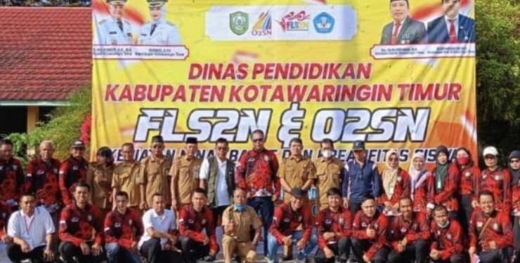 FOTO : DISDIK/MATA KALTENG - Pembukaan olimpiade olahraga siswa nasional dan festivaal lomba seni siswa nasional peserta didik SD tingkat Kabupaten Kotim, Senin 29 Mei 2023 di SD 3 MB Hulu.