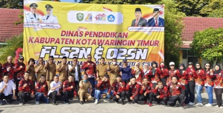 FOTO : DISDIK/MATA KALTENG - Pembukaan olimpiade olahraga siswa nasional dan festival lomba seni siswa nasional peserta didik SD tingkat Kabupaten Kotim, Senin 29 Mei 2023.
