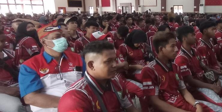 FOTO : DOK DEVIANA/MATAKALTENG - Ratusan atlet Kotim saat menghadiri pelantikan KONI, Senin 12 Juni 2023.