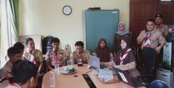 FOTO : SAKA BAKTI HUSADA/MATA KALTENG - Orientasi Agent of Change P2PTM bagi Anggota Pramuka di Kotim, Sabtu 17 Juni 2023.