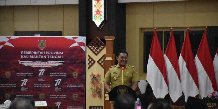 FOTO: VI/MATAKALTENG - Wakil Gubernur Kalteng, H Edy Pratowo,pada saat menyampaikan sejumlah hal penting kepada PT Jamkrida.