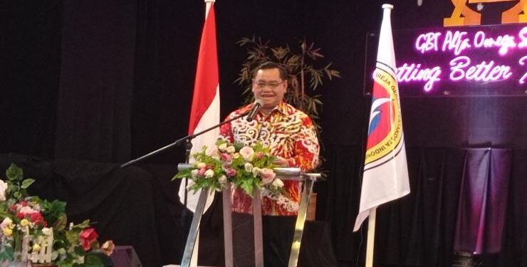 FOTO : DEVIANA/MATAKALTENG - Bupati Kotim Halikinnor saat membuka talkshow bahaya narkoba yang diselenggarakan oleh PGPI Kotim, Rabu 28 Juni 2023