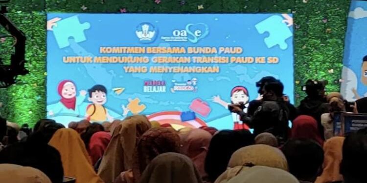 FOTO: IST/MATA KALTENG - Komitmen bersama Bunda PAUD dukung transisi PAUD-SD menyenangkan yang diselenggarakan Kemendikbud Ristek RI, 7 Juni 2023.