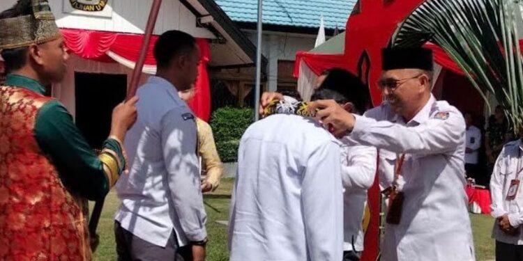 FOTO: IST/MATAKALTENG - Prosesi penyambutan peserta kirab Pemilu.