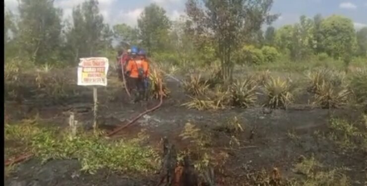 FOTO : Dok/MATA KALTENG - Karhutla yang terjadi di kawasan Jalan Pramuka, Sampit beberapa waktu lalu.