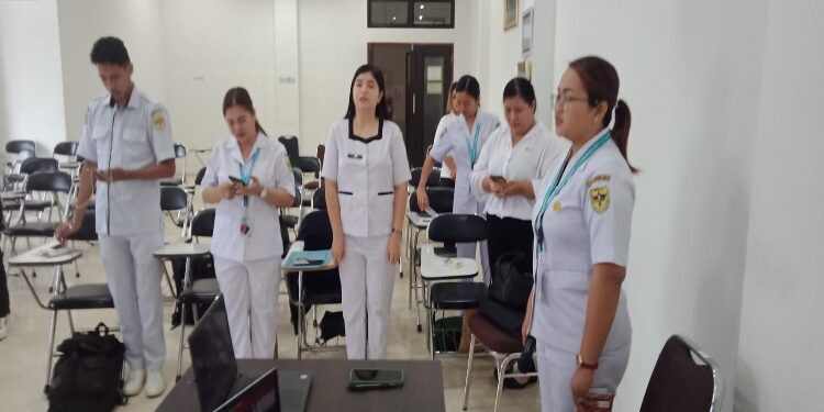FOTO : RSUD KUALA KURUN/MATA KALTENG - Suasana pelatihan BTCLS yang diikuti puluhan tenaga kesehatan RSUD Kuala Kurun, Rabu 2 Agustus 2023.