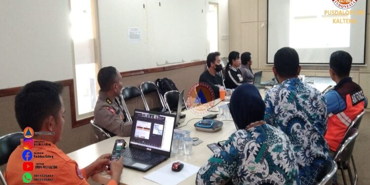 FOTO: IST/MATAKALTENG - Rapat teknis Peningkatan Upaya Penanggulangan Karhutla menghadapi puncak musim kemarau tahun 2023 secara luring dan daring.