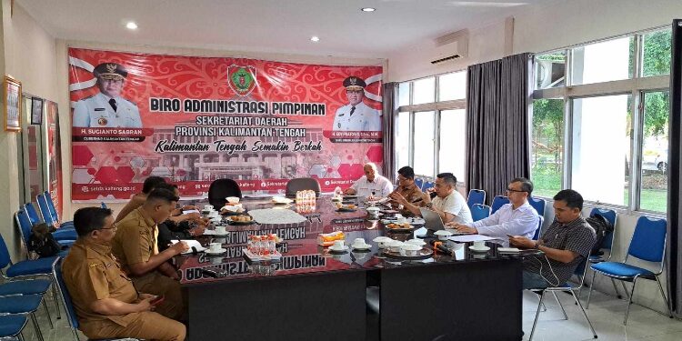 FOTO: VI/MATAKALTENG - Pengprov Percasi Kalteng, saat menggelar rakor persiapan praPON Catur Putra Zona Kalimantan + Bali.