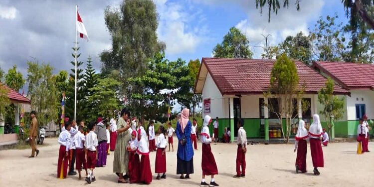 FOTO: DOK/MATA KALTENG - Sejumlah pelajar di SDN 3 Sawahan.