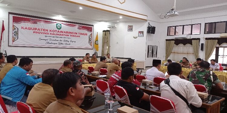 FOTO: DEVIANA/MATAKALTENG - Rapat pawai Pembangunan Kotim oleh panitia, Selasa 15 Agustus 2023.