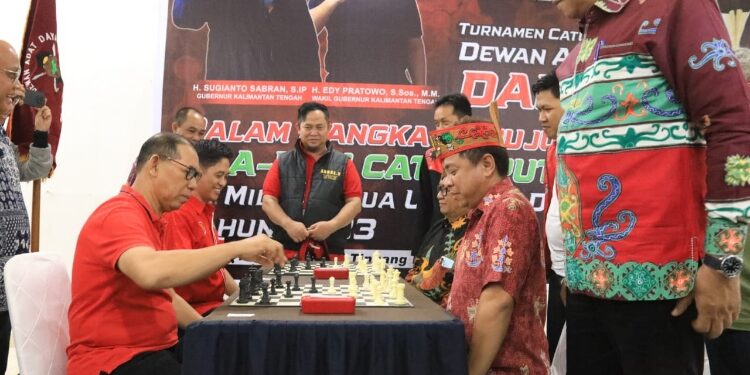 FOTO: VI/MATAKALTENG - Pembukaan Turnamen Catur DAD Kalteng Cup.