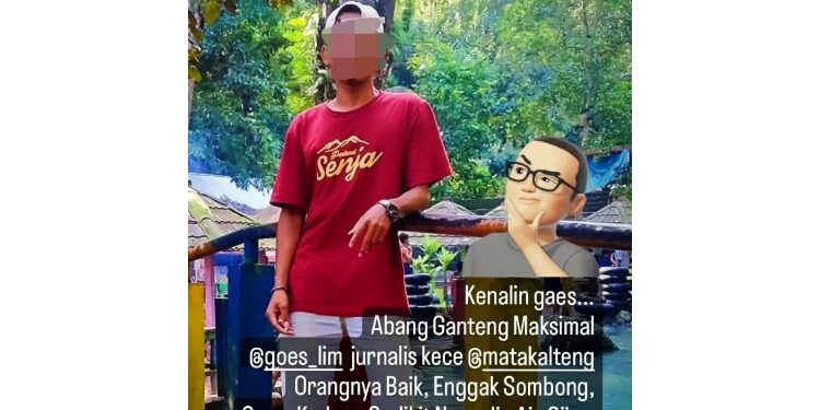 FOTO: IST/MATA KALTENG - Postingan akun content creator video yang diduga melakukan penghinaan.