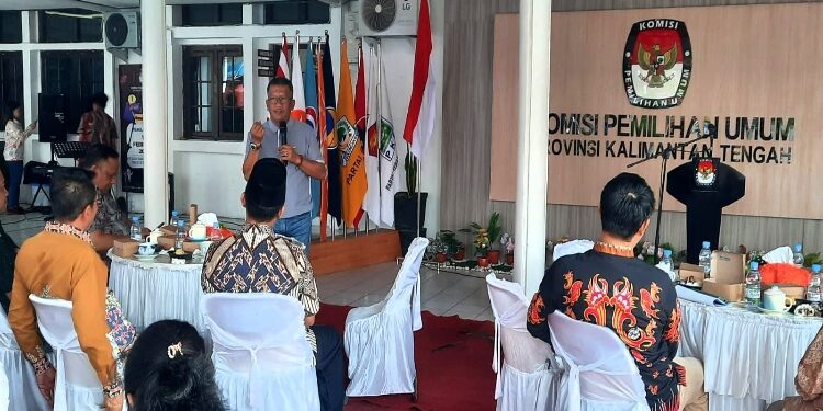 FOTO: VI/MATAKALTENG - Coffee Morning KPU Kalteng bersama Forkopimda Prov Kalteng dan Stakeholder.