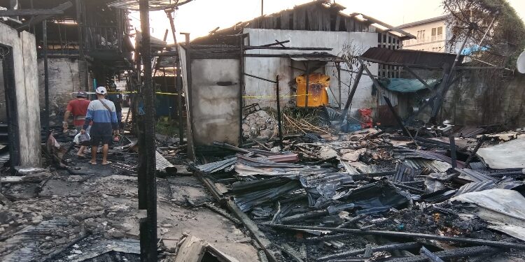 FOTO: IST/MATA KALTENG - Puing-puing pasca kebakaran di Jalan Iskandar, Sampit, 30 Agustus 2023.